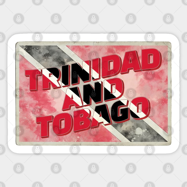 Trinidad and Tobago vintage style retro souvenir Sticker by DesignerPropo